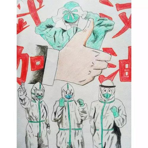 3学前教育汪康琳《致敬医护人员》